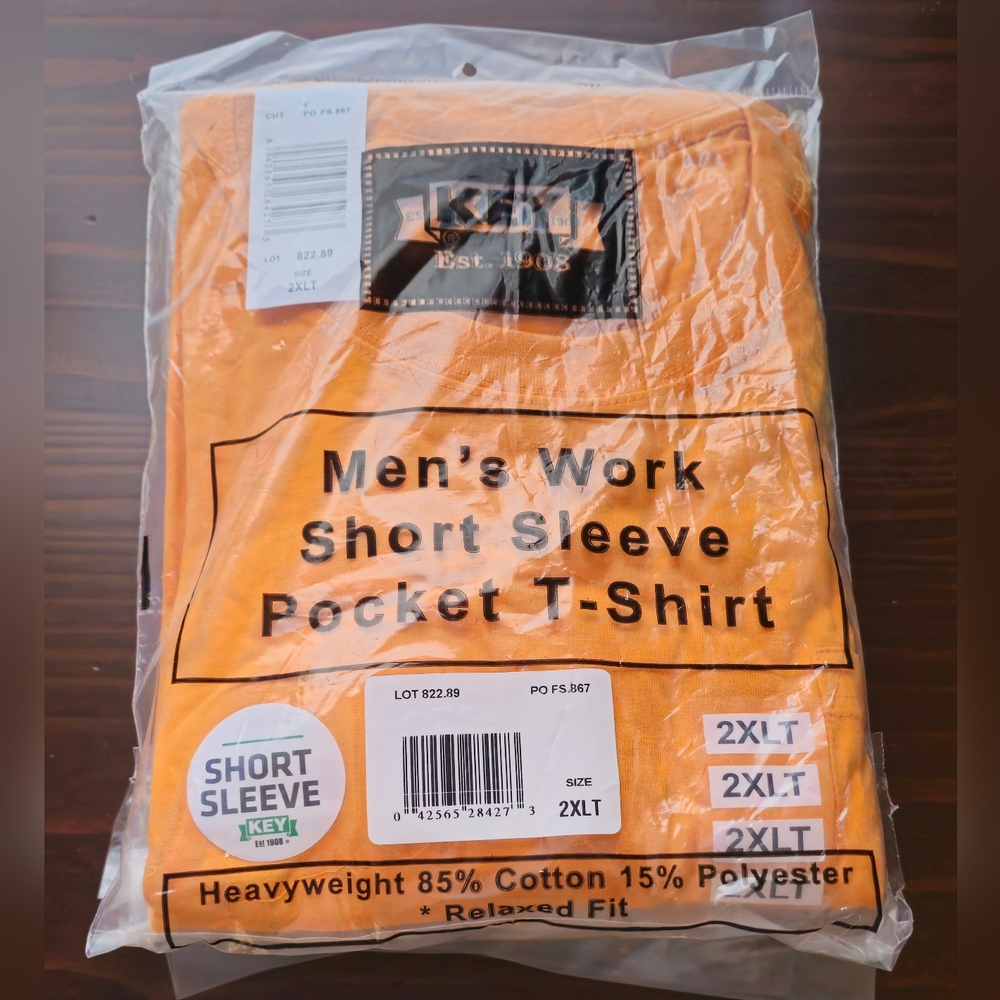 Key Men's Short Sleeve Pocket T-Shirt - Orange